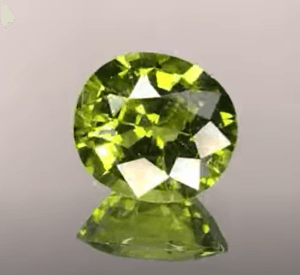 Peridot 4.32 ct 9.68 mm x 10.80 mm x 6.4mm deep stock#AAA126